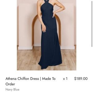 Revelry Athena Dress - Navy Blue Chiffon